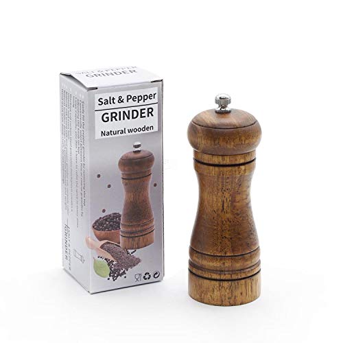 Adjustable Ceramic Wood Pepper and Salt Grinder