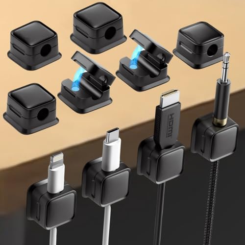 10 Pack Magnetic Adjustable Cable Clips Organizer