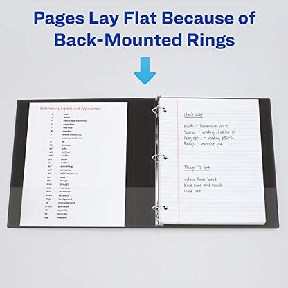 Avery Durable View 3 Ring Binder, 4 Inch Slant Rings, 6 White Binders (09801)