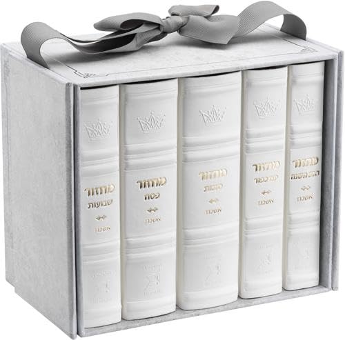 5 Volume Hebrew English Ashkenaz Machzor Set