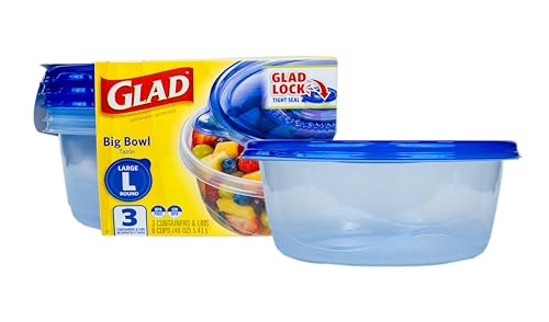 3 Pack Glad 48 Oz Food Storage Containers