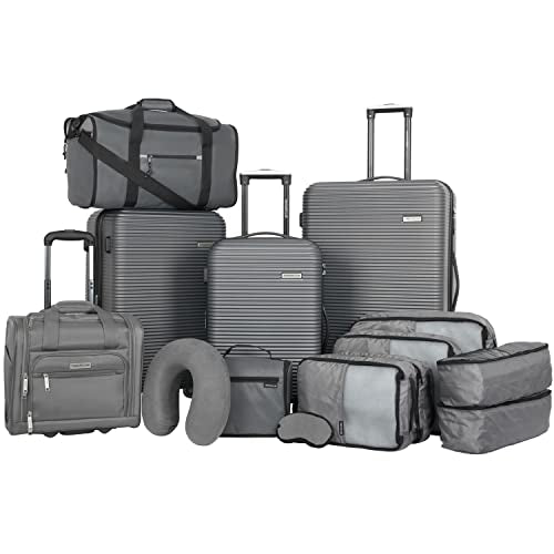 14 Piece Luggage and Travel Accessories Set