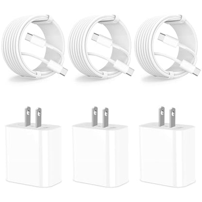 3-Pack 20W USB-C Fast Chargers