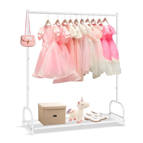 Kids Dress Up Clothing Rack with Storage Shelf