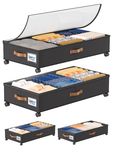 2 Pack Under Bed Storage Bins with Wheels