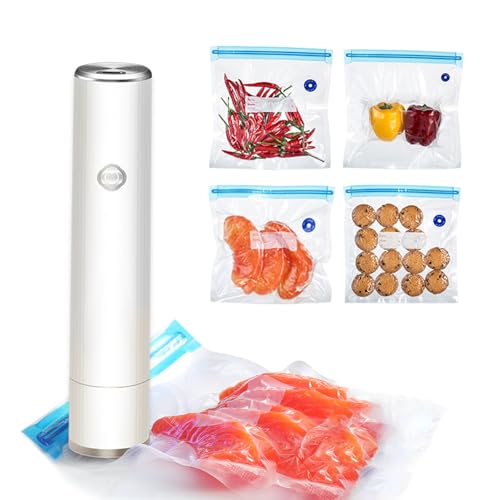 Mini Food Vacuum Sealer with 5 Reusable Bags