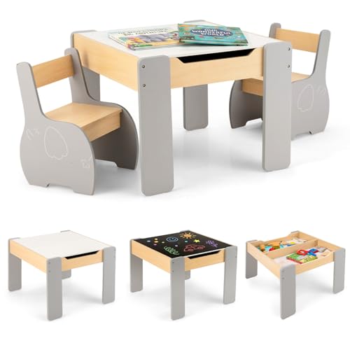 3 Piece Kids Activity Table and Chair Set
