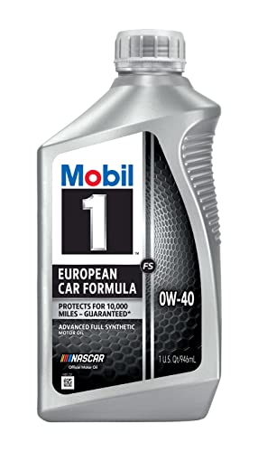 Mobil 1 FS European Car Formula Full Synthetic Motor Oil 0W-40, 1 Quart (Pack of 6)