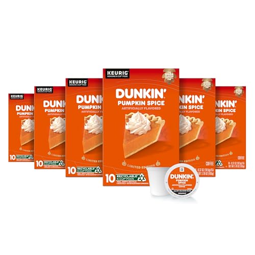 6 Pack Dunkin’ Pumpkin Spice Coffee K-Cup Pods