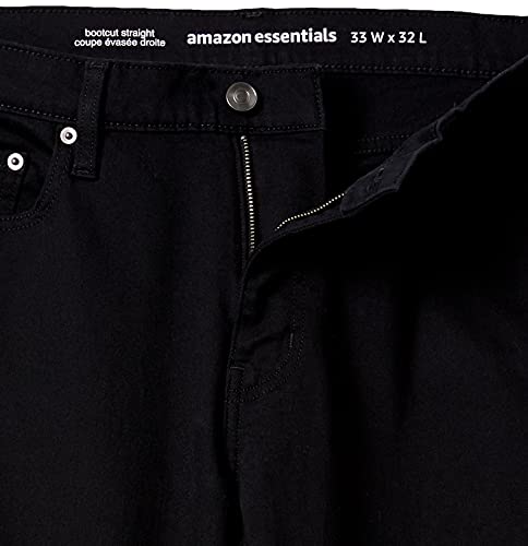 Amazon Essentials Men's Straight-Fit Bootcut Jean, Black, 30W x 29L
