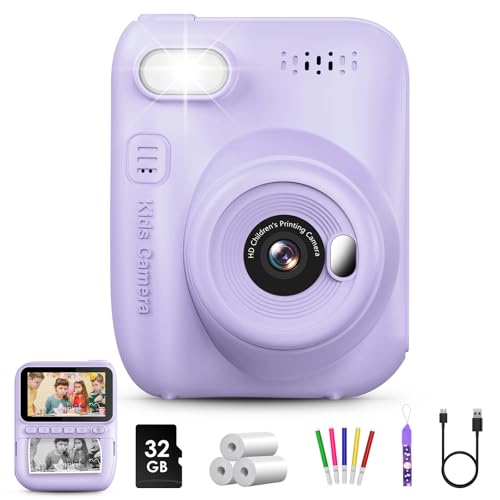 Kids Instant Print Camera 3.0" Screen 32MP Digital