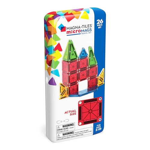 26-Piece MAGNA-TILES microMAGS Travel Magnetic Building Set