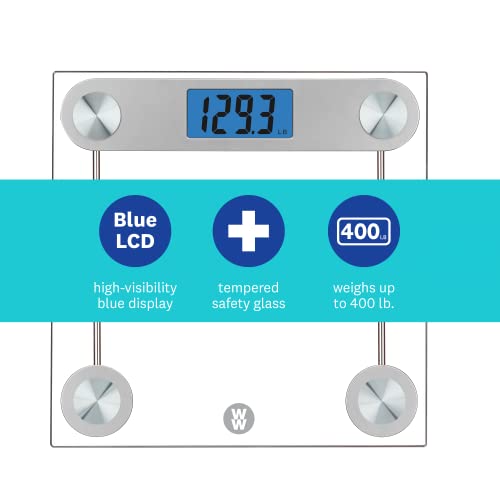 Weight Watchers Scales by Conair Scale for Body Weight, Digital Bathroom Scale in Clear