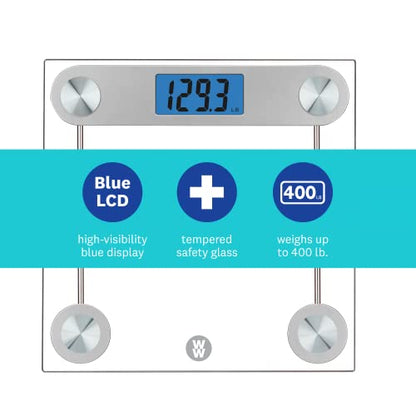 Weight Watchers Scales by Conair Scale for Body Weight, Digital Bathroom Scale in Clear