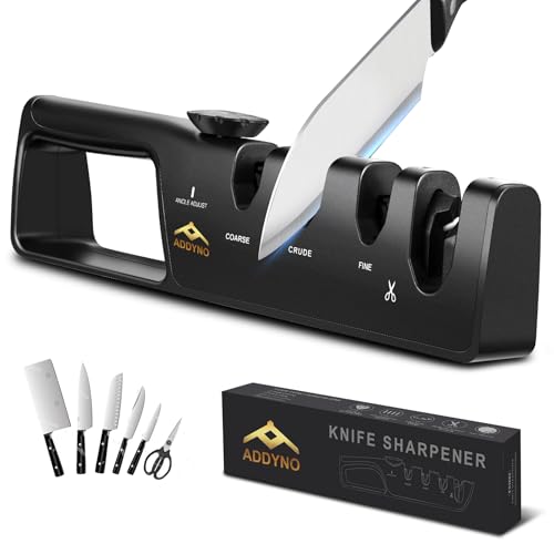 Addyno 4-in-1 Adjustable Knife and Scissor Sharpener
