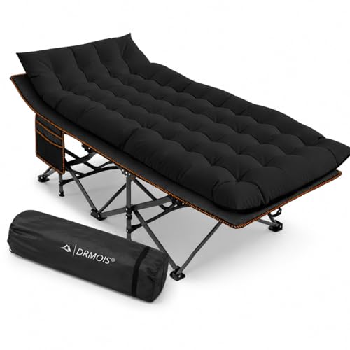Oversized Folding Camping Cot with Mattress Pad