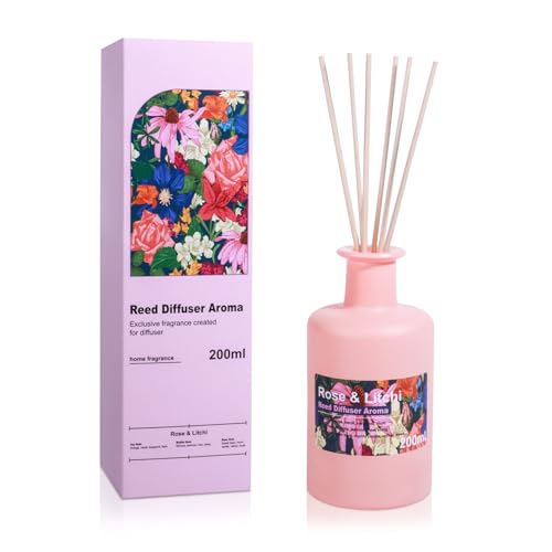 200ml Reed Diffuser Set Rose Litchi Essential Oil