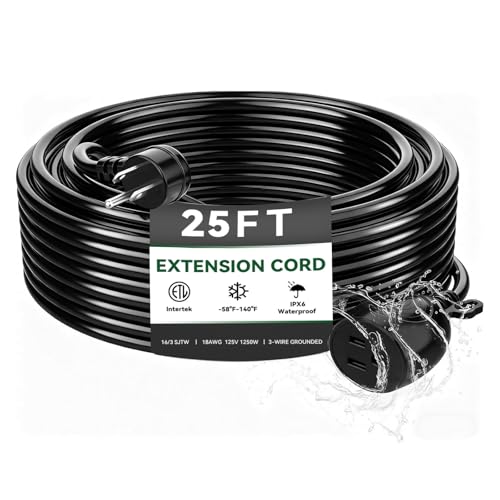 25 Ft Outdoor Heavy Duty Extension Cord