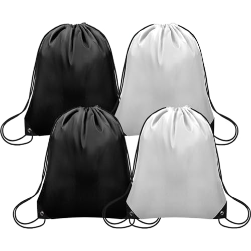 4 Pack Drawstring Backpack Polyester Gym Sports Bags