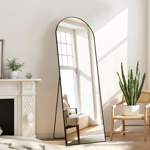 59"x16" Arched Full Length Floor Mirror with Stand