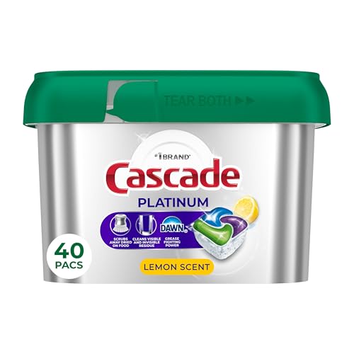 40 Count Cascade Platinum Dishwasher Detergent Pods