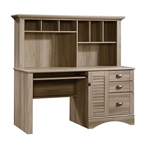 Sauder Home Office Computer Desk with Hutch Keyboard Tray