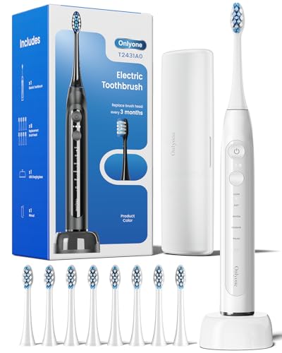 Rechargeable Electric Toothbrush with 8 Brush Heads