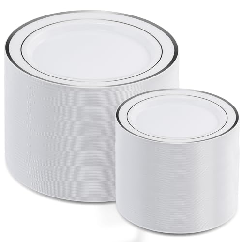 200 Count Disposable Plastic Party Plates