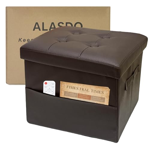 Storage Ottoman Footrest Stool with Hidden Storage