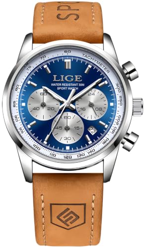 Quartz Chronograph Watch with Date and Luminous Hands