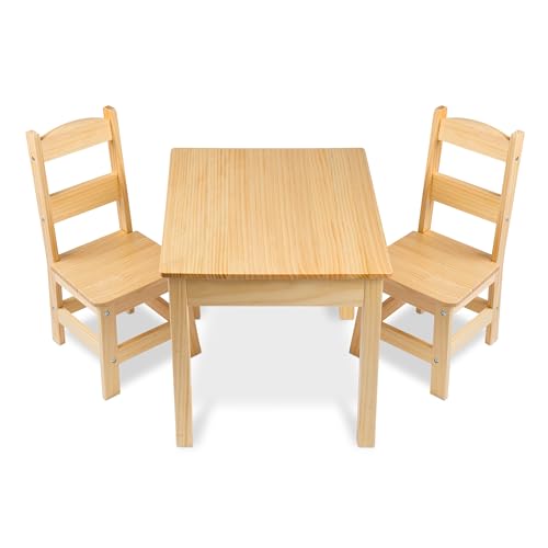 Melissa & Doug Wooden Kids Table and 2 Chairs