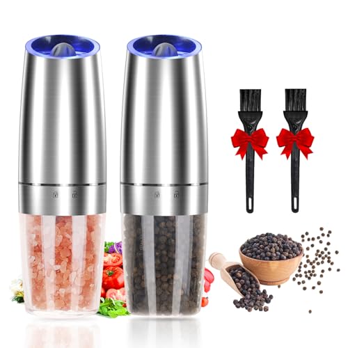 2 Pack Electric Salt and Pepper Grinder Set