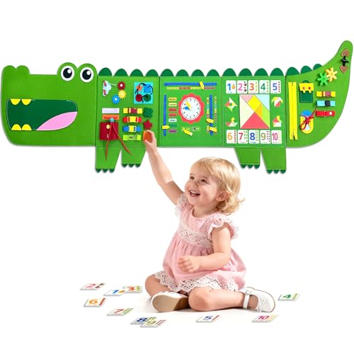 Montessori Crocodile Foldable Busy Board Wall Panel