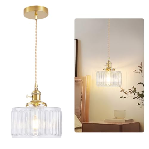 Glass Pendant Light Fixture for Kitchen Island Dining