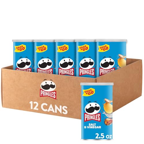 12 Pack Pringles Salt and Vinegar Potato Crisps