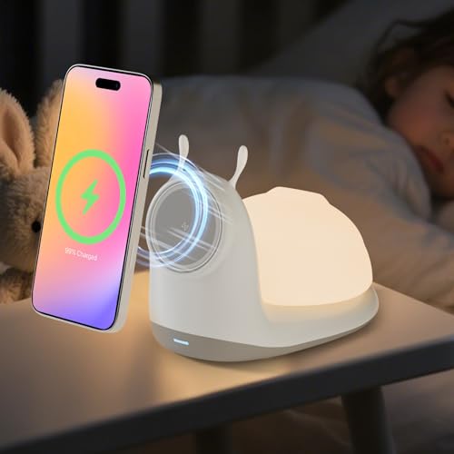 Magnetic Wireless Charger Stand with Night Light, iPhone