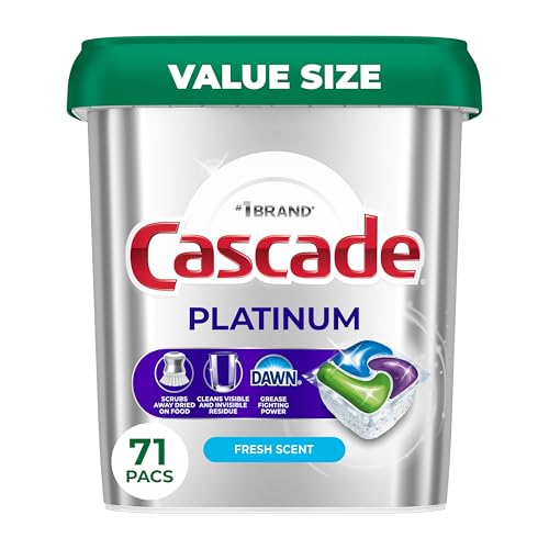71 Count Cascade Platinum Dishwasher Detergent Pods
