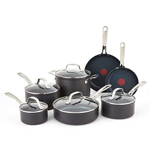 12 Piece T-fal Hard Anodized Nonstick Cookware Set