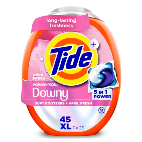 45 Count Tide Power PODS Downy Laundry Detergent Pods