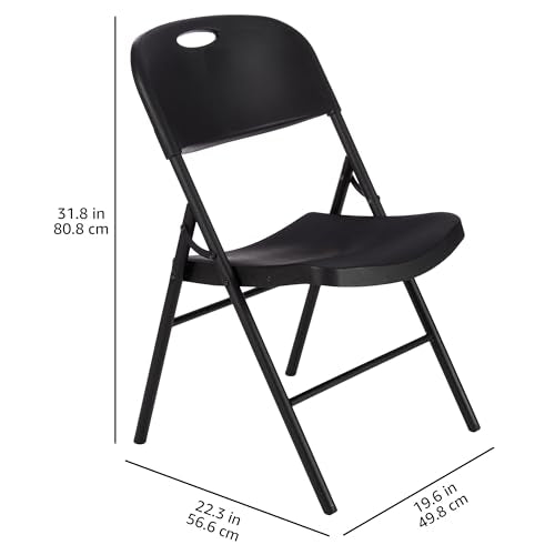 6-Pack Foldable Plastic Chairs by Amazon Basics