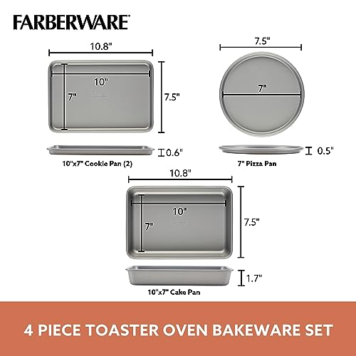 Farberware Nonstick Toaster Oven Pan Set, 4-Piece