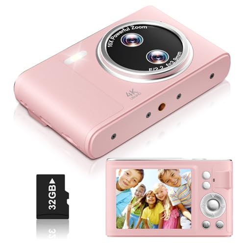 4K 48MP Point and Shoot Digital Camera with 32GB