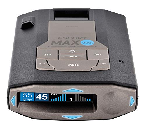 Escort MAX 360c Laser Radar Detector - WiFi and Bluetooth Enabled, 360° Protection, Extreme Long Range, Voice Alerts, Apple CarPlay and Android Auto Compatible, Black