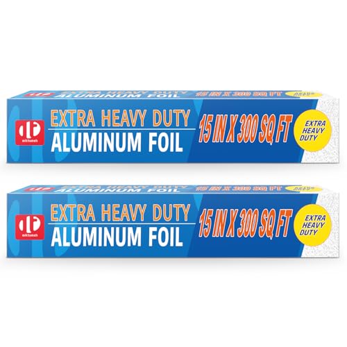 2 Pack Extra Heavy Duty Aluminum Foil 15"x300'