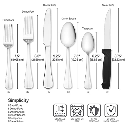 Pfaltzgraff 53-Piece Stainless Steel Flatware Set