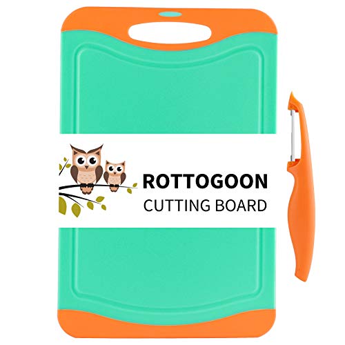 Non-Slip Plastic Cutting Board with Juice Groove