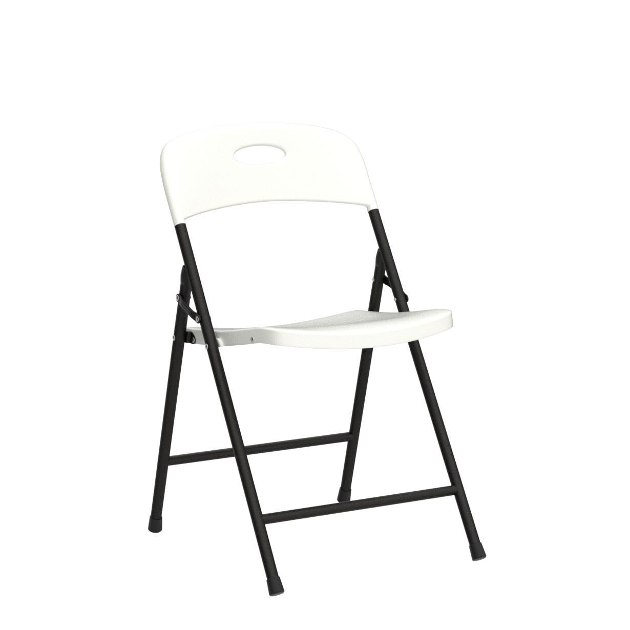 COSCO Solid Resin Folding Chair, 4-Pack, White