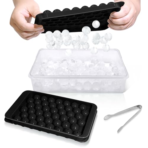 Round Ice Cube Trays with Lid and Storage Bin (2 Colors)