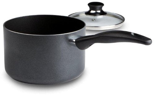 T-fal Specialty Nonstick Handy Pot with Glass Lid 3 Quart Oven Safe 350F Cookware, Pots and Pans, Dishwasher Safe Black
