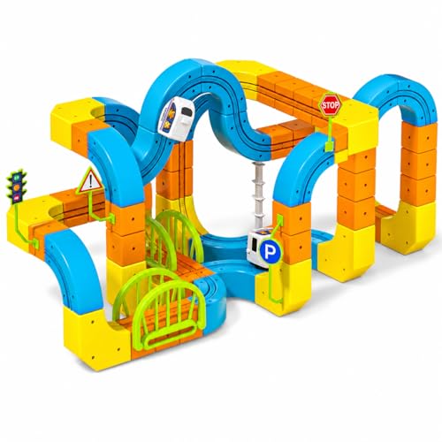 91 Piece Motorized 3D Gravity Train Track Set